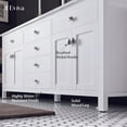 thumbnail image 3 of Totti Artemis 72 Inch White Transitional Double Sink Bathroom Vanity, 3 of 7