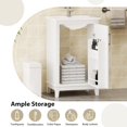 thumbnail image 5 of 20" Small Bathroom Vanity with Ceramic Basin, Freestanding Bathroom Storage Cabinet with 1 Soft-Close Door & 2 Racks, 5 of 9