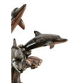 thumbnail image 4 of Bronze Electroplated Three Bottlenose Dolphins Riding Over Ocean Waves Statue, 4 of 9