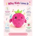 thumbnail image 4 of Musical Sensory Interactive Plush Toy with Skin Touch Sensor, Strawberry Doll Dual Mode Music Toy for Group Play Party Game Christmas Birthday Gift, 4 of 7