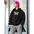 thumbnail image 2 of Daisy Butterfly Hoodie Women -Image by Shutterstock, Female Small, 2 of 4