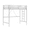 Gray, variant on Zimtown Upgrated Twin over Twin Bunk Bed, Metal Bed Frame with Flat Step Ladder for Kids Teens Adults, Black