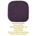 thumbnail image 6 of Sweet Home Collection Memory Foam Honeycomb Non-Slip Back 16" x 16" Chair Pad - Eggplant, 4 Pack, 6 of 7