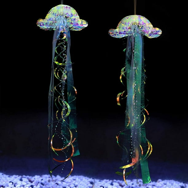 Kit de medusas iridiscentes con purpurina YONGSHENG decoración de fiesta de sirenita centro de mesa colgante de medusas