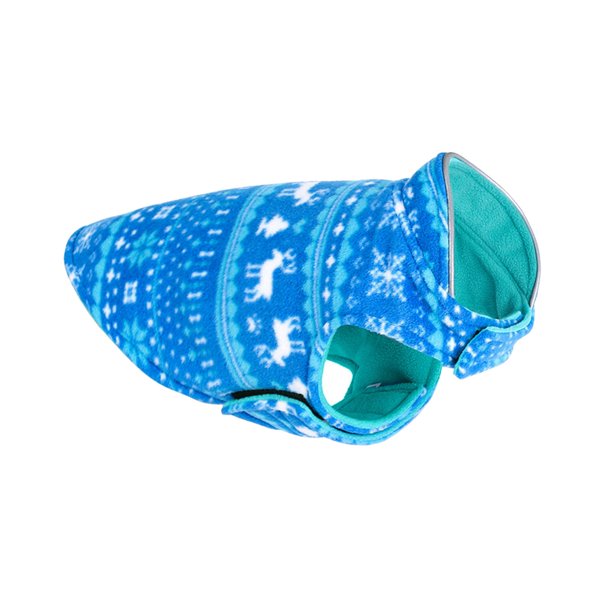Chaleco de forro para perro, suéter cálido, chaqueta de forro para perro, ropa de invierno para perros, disfraz de Navidad, ropa para XXL Azul Gloria Chaleco de cachorro