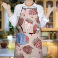 thumbnail image 6 of Strawberry Plants Fruit Heart Beige Pattern Apron-Garden Aprons for Women with Pockets-Cotton Linen Waterproof Kitchen Cooking Gardening Aprons Adjustable for Kitchen,Cooking,BBQ and Salon 33x27 Inch, 6 of 7