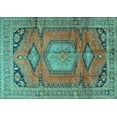 thumbnail image 1 of Ahgly Company Indoor Rectangle Persian Turquoise Blue Traditional Area Rugs, 2' x 3', 1 of 4
