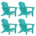 thumbnail image 1 of Chaise Adirondack Classique d'Extérieur (Ensemble de 4) en Turquoise, 1 of 7