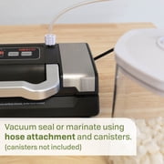 NESCO Compact Vacuum Sealer Machine - Powerful Food Sealing With Moist and Pulse Modes, Accessory Port, Includes 10 Pre-Cut Bags, VS-09
