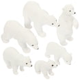 thumbnail image 2 of 6pcs Lovely Simulated White Bear Animal Crafts Miniature Polar Bear Micro Landscape Decors, 2 of 7