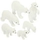 thumbnail image 2 of GOOHOCHY 6 piezas de adorables osos blancos simulados, artesanías en miniatura, osos polares, micro paisajes decorativos., 2 of 7