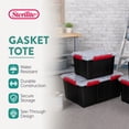 thumbnail image 2 of Sterilite 8.5 Gal Gasket Box, Stackable Plastic Storage Container with Lid, Black, 4 Pack, 2 of 11