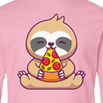thumbnail image 4 of Inktastic Sloth Pizza Long Sleeve Youth T-Shirt, 4 of 5