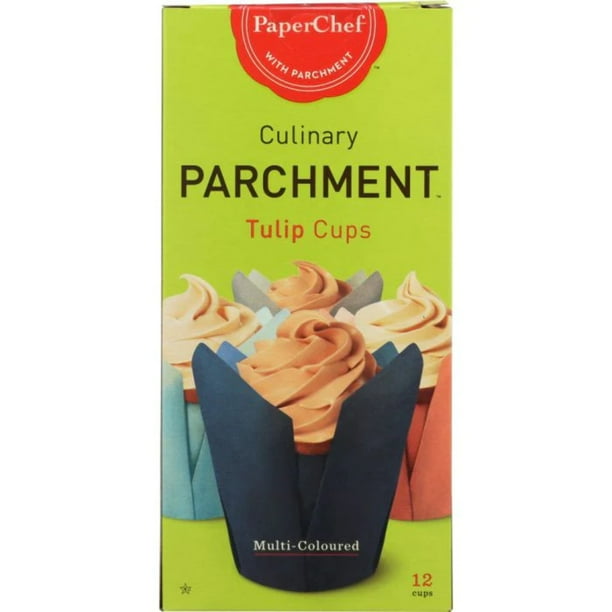 PAPER CHEF Parchment Cup Multi Tulip, 12 pc