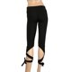 thumbnail image 3 of Leggings sinuosos ajustados para yoga y gimnasio recortados con envoltura para mujer (Negro XL), 3 of 3