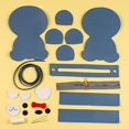 thumbnail image 3 of Bolso de hombro de cuero PU BLESIY DIY accesorios de dibujos animados cubo azul, 3 of 8