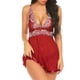 thumbnail image 1 of Gibobby Conjuntos de bragas de encaje Lencería sexy babydoll para mujer, camisón halter, babydoll para mujer, lencería sexy para sexo(Rojo, G), 1 of 4