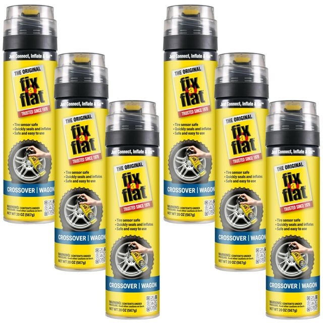 Aerosol para reparación de neumáticos Fix-A-Flat S60430, 567 g, paquete de 6