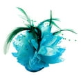 thumbnail image 2 of Accesorio para el cabello para mujer, broche de flores de plumas, adornos de ramillete azul, 2 of 9