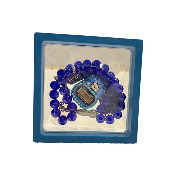 CAIROYAR Contador de oración inteligente, contador de dedo electrónico Tasbih, contador de dedo Zikir Digital Tasbeeh, anillos de oración islámicos Azan para musulmanes, reloj despertador, pulsera de