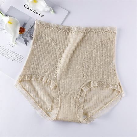 

PEASKJP Underwear for Women Cotton Panties Stretch Women s High Waisted Cotton Underwear Ladies Soft Full Briefs Panties D L