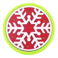 thumbnail image 1 of Christmas Absorbent Coaster Xmas Tree Snowflake Coaster Silicone Drink Coaster, 1 of 10