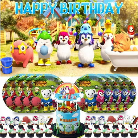 Badanamu Badan-amu Party Supplies Birthday Decorations Plates Banner Kids Cake Toppers Set Decor