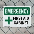 thumbnail image 4 of First Aid Cabinet With Symbol OSHA Emergency Aluminum Sign 24 Inch x 18 Inch - 5 Pack, 4 of 8