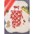 thumbnail image 3 of Bellafa My 1st Christmas Newborn Outfit Baby Girl Long Sleeve Xmas Romper One-Piece Soft Jumpsuit Baby Girl Coming Home Outfit, 3 of 9
