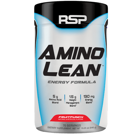 RSP Nutrition AminoLean Pre Workout, Fruit Punch, 70s