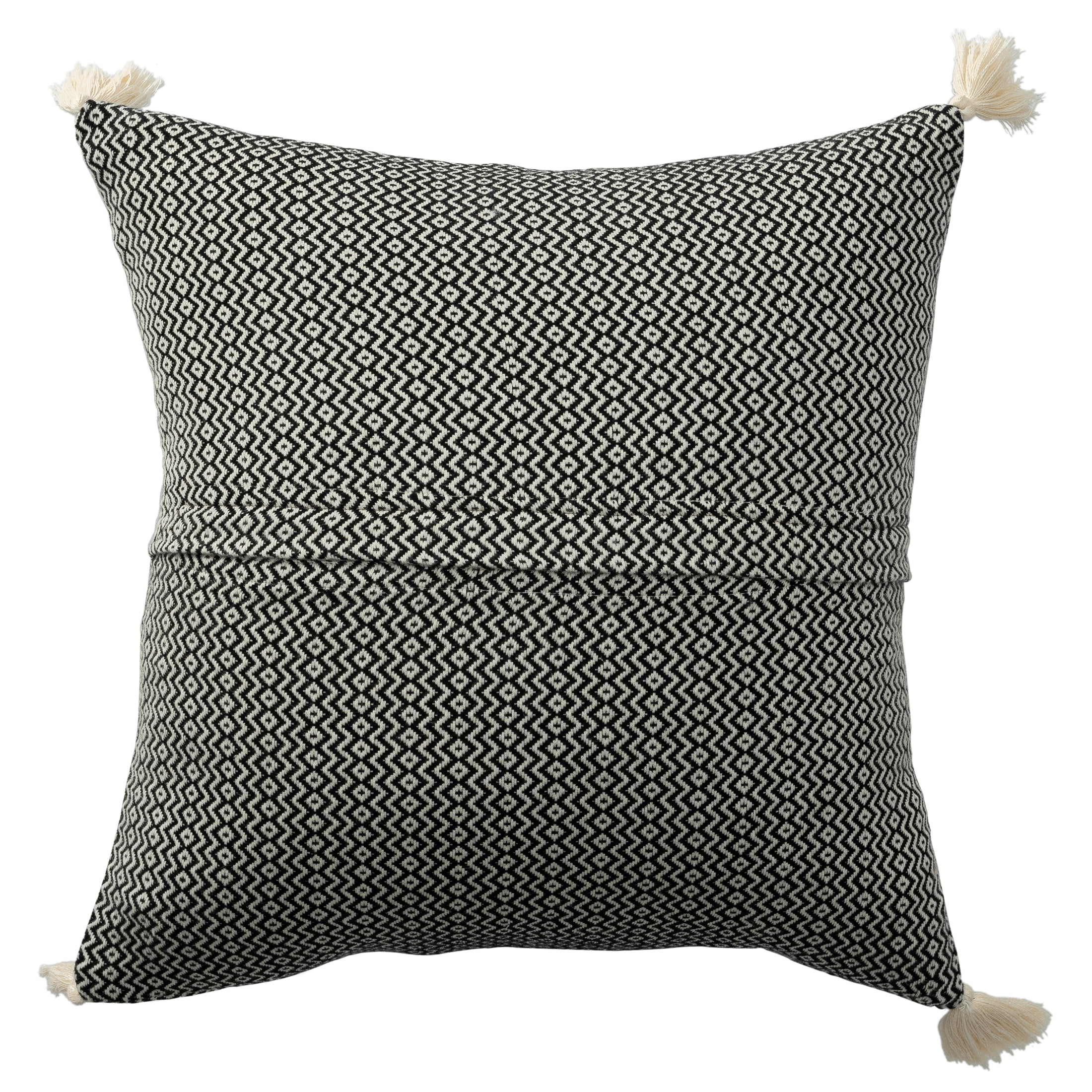 Ox Bay Sasha 18" x 18" Black Chevron Stripe Turkish Cotton Adult Decorative Throw Pillow