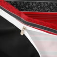 thumbnail image 4 of jejeloiu Bold Paisley Duvet Cover King For Men Women,Striped Print King Bedding,Red Black,Black Reversible,3-Piece,1 Duvet Cover and 2 Pillowcases, 4 of 6