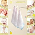 thumbnail image 5 of GZHJMY Baby Gauze Towels for Kids Soft Handkerchief Newborn 100% Cotton Pastel Blue Pink Watercolor Absorbent 12x12 Inch 3 Pack, 5 of 7