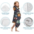 thumbnail image 7 of Navy Blue Baseball Football Pattern Hooded Bath Towel，50"x30" for Ages 3 To 12 Kids, Quick Dry Lightweight Soft Microfiber Hood Beach Towel Cover Up for Kids, 7 of 7