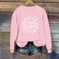 thumbnail image 4 of HOMBOM Merry Christmas Sweatshirts for Womens Lightweight Funny Pullover Long Sleeve Casual Merry Christmas Crewneck Ladies Tops, 4 of 6