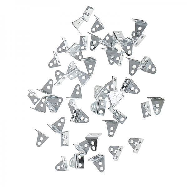 2x Ángulo de material acero en apariencia 40 piezas para robótica, modelo de juguete para coche, pasatiempos, manualidades Sharpla Ángulo de hierro de juguete