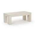 thumbnail image 3 of Modern Rectangular Coffee Table (40in x 20in / 1020mm x 510mm), White Sand Wirebrush, 3 of 5