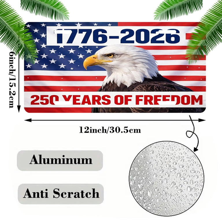USA 250th Anniversary License Plate, 1776-2026 Patriotic License
