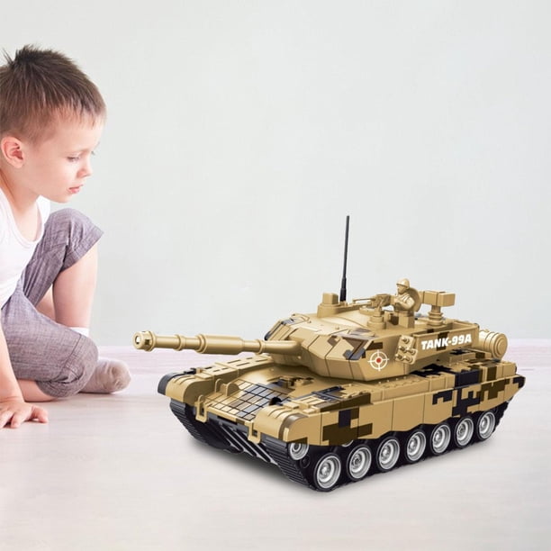 Juguetes Modelo de Electrónico con Sonido -Juguetes Educativos para Edades Tempranas- -Juguete de Transporte- para Niños Mayores de 3 año Camuflaje yotijar Juguetes eléctricos del tanque