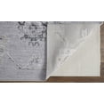 thumbnail image 4 of HomeRoots 514288 12 x 15 ft. Silver & Black Floral Power Loom Distressed Rectangle Area Rug, 4 of 8