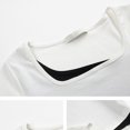 thumbnail image 4 of Pompotops Mode Décontractée Femmes Manches Courtes Col Carré Uni T-Shirt Court, 4 of 4