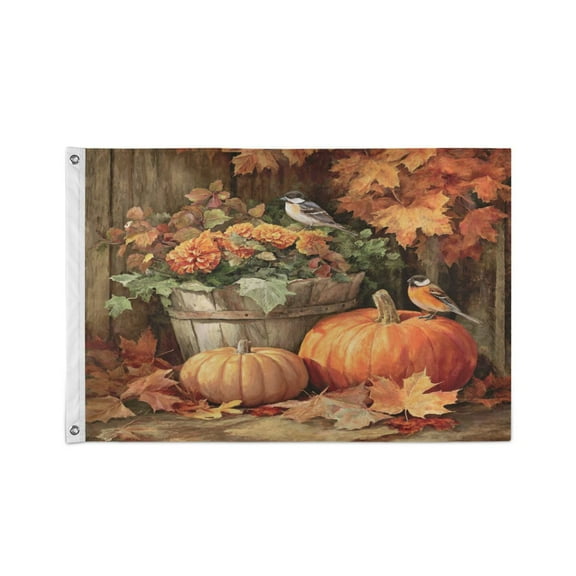 24x36 inch Garden Hanging Flag Square Double Sided Flag Garden Garage nd Patio Decorative Flag Beautiful Fall Scene