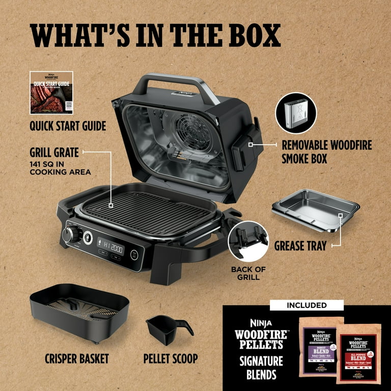 Ninja OG701 Woodfire Electric Outdoor Grill 1700 Watts Quantity 1