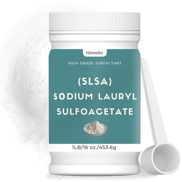 Polvo SLSA de 1 libra para hacer bombas de baño Polvo de lauril sulfoacetato de sodio SLSA premium Burbujas increíbles suaves para la piel Adecuado para hacer bombas de baño Trufas de baño y más