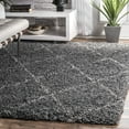 thumbnail image 1 of nuLOOM Trellis Cozy Soft & Plush Shag Runner Rug, 2' 6" x 12', Grey, 1 of 15