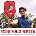 thumbnail image 4 of Franklin Sports NBA Portland Trail Blazers Pickleball Paddle - Official NBA Team Pickleball Paddles - USAP (USAPA) Approved Premium Quality Pickleball Paddles - Authentic Team Logos + Colors, 4 of 12