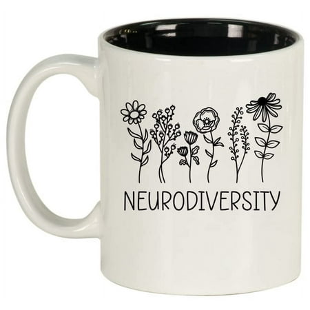 

Neurodiversity Autism Awareness Special Education Teacher Gift Ceramic Coffee Mug Tea Cup Gift for Her Him Friend Coworker Wife Husband (11oz White)