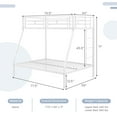 thumbnail image 3 of Costway Metal Twin over Full Bunk Bed with Ladder and Guardrail White, 3 of 10