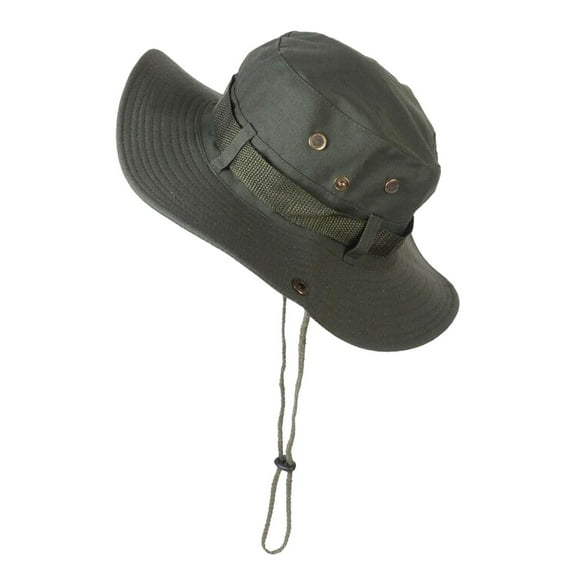 Fgnfyis Outdoor Fisherman Hat Wide Brim Sun For Men And Women Summer Beach Army Green One Size