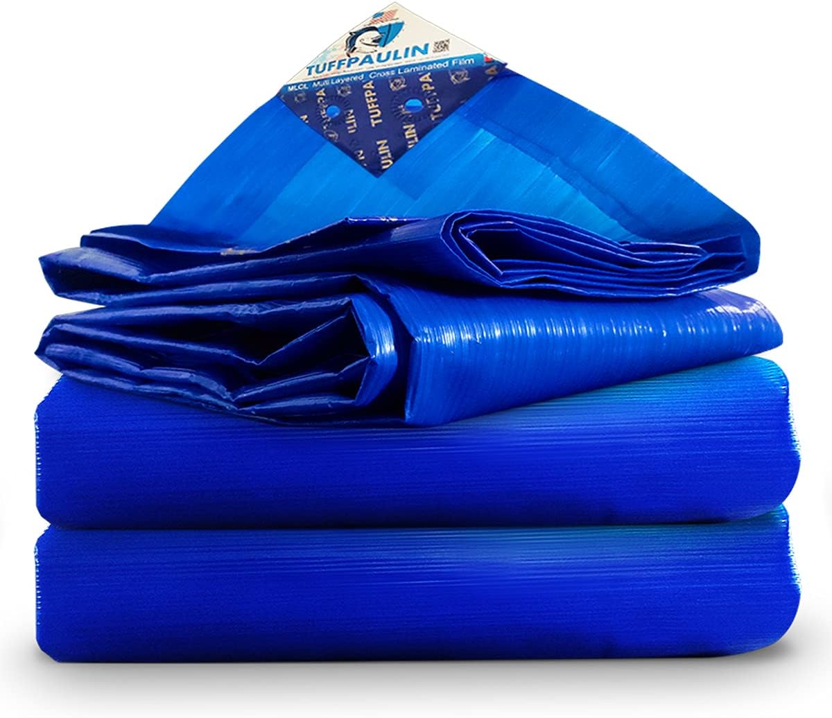 TUFFPAULIN 40FT X 50FT 10 MIL Blue, Extra Heavy Duty Strong Tarpaulin